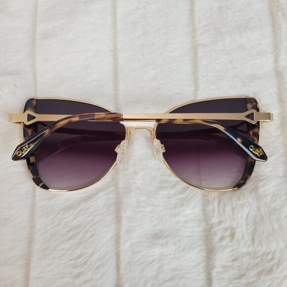 QUAY // ltd ed brown tortoise detail butterfly frame with brown fade lenses main image 13